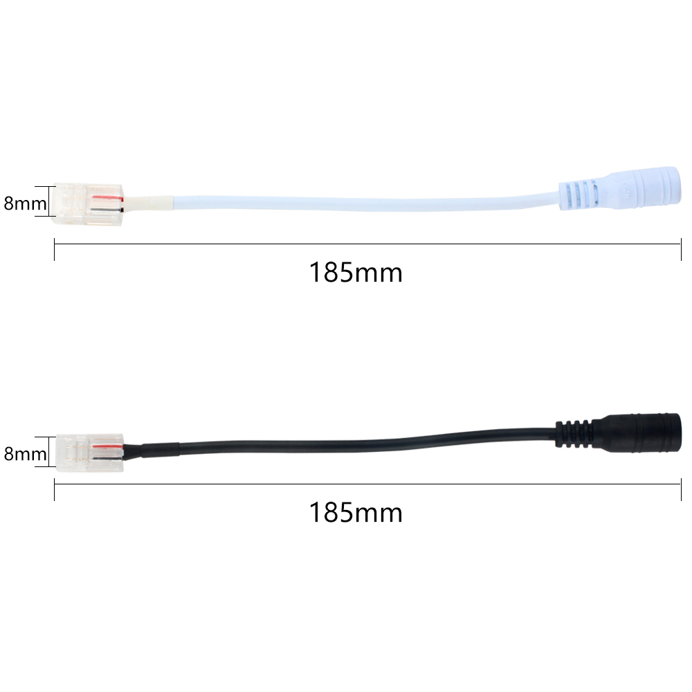 8 mm 10 mm 2 Pin Cable Wire Connector Adapter For 3528 5050 LED Strip Light 8 mm 10 mm 2 Pin Cable Wire Connector Adapter For 3528 5050 LED Strip Light